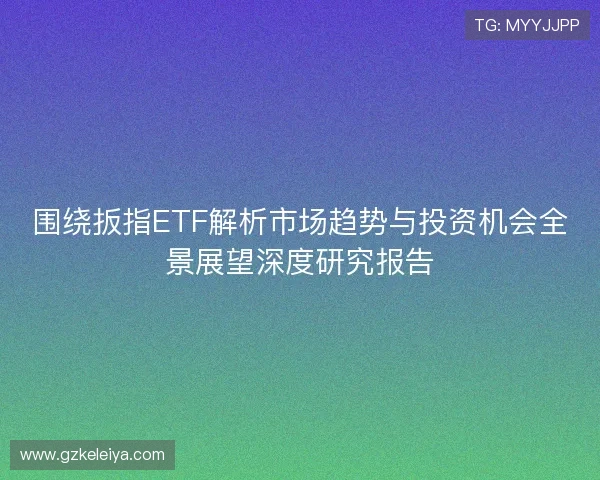 围绕扳指ETF解析市场趋势与投资机会全景展望深度研究报告